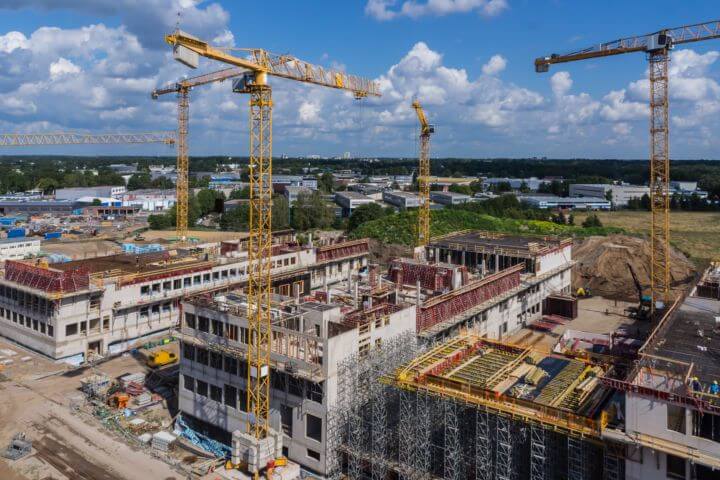 Baustelle in einer großstadt