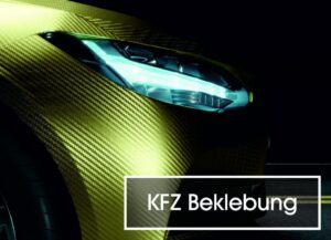 KFZ Beklebung in Carbongelb