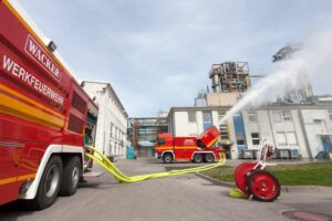 Betreibsfeuerwehr bei einer Löschübung