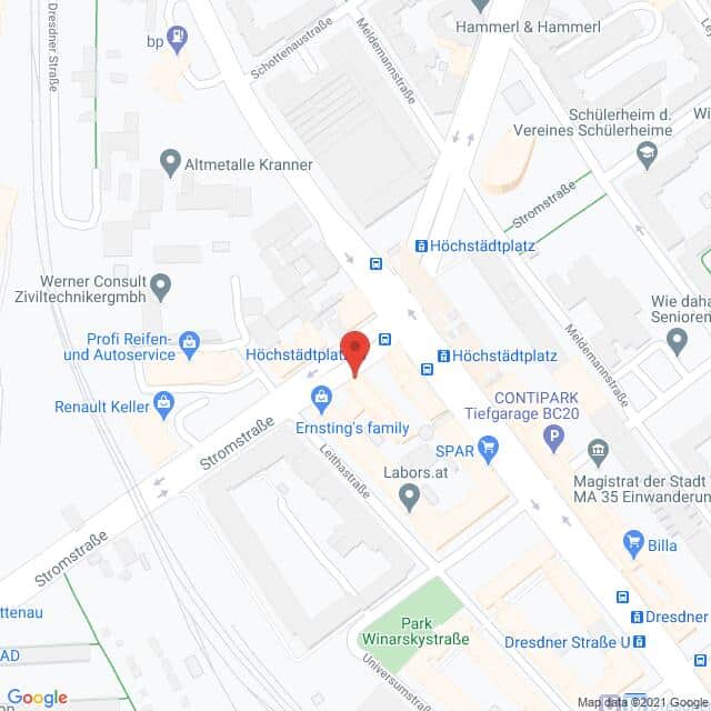 Anfahrtsmappe von Lehrbetrieb Hair Fair nach Hair Fair – Stromstraße 28, 1200 Wien – Anfahrtsmappe