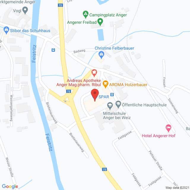 Anfahrtsmappe von Lehrbetrieb Zsifkovits Einzelhandel gmbh nach Zsifkovits Spar Anger – Pettauer Straße 8, 8184 Anger – Anfahrtsmappe